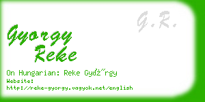 gyorgy reke business card